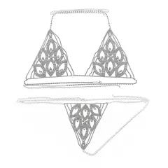 Conjunto de Joias para o Corpo Sexy Coração Elizabethe. na internet