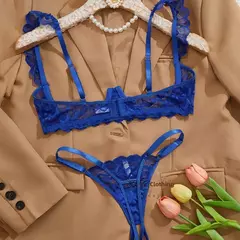 Conjunto Sexy Rendas Seios Nu Juliete