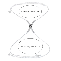 Corrente para corpo de Olho Grego com Strass, Jóias Sexy para o Corpo Jaque. na internet