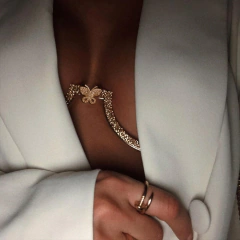 Colar Corpo de Borboleta Body Chain Blogueira Verão Luxo Sexy Edithy. - loja online