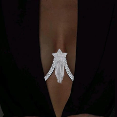 Imagem do Corrente para corpo com Estrela Cadente ou Coração de Strass, Jóias Sexy Faythe.
