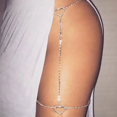 Corrente de Perna e de Cintura de Coração com Strass Joia Sexy de Coxa Brenda. - comprar online
