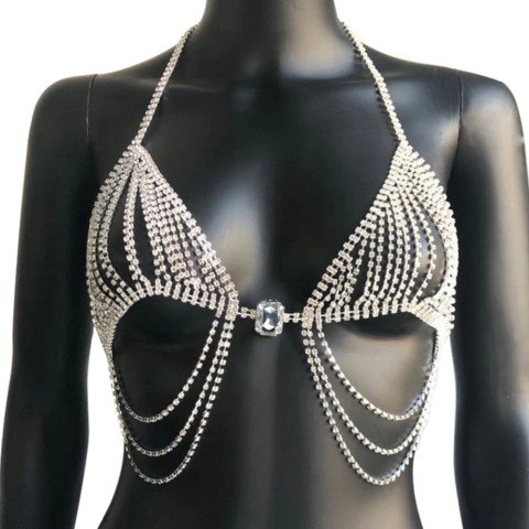 Sutiã Joias para o Corpo Sexy Strass Hilary.