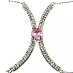 Colar de Corpo Body Chain Blogueira Verão Luxo Cristal Verde Madison. - comprar online