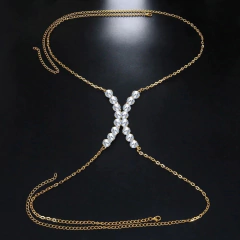 Corrente para corpo de Strass, Jóias Sexy, Colar Corpo Body Chain Strass Cris. - loja online