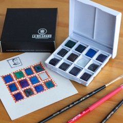 SET DE ACUARELAS 12 TONOS FRIOS