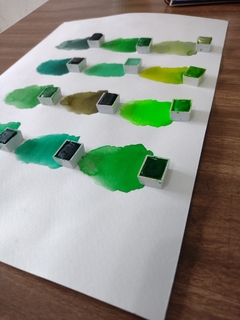 SET "VERDES " - Acuarelas La Belgrano