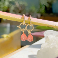 Brinco Pedra Fusion Podange (laranja) - comprar online