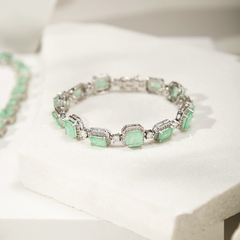 Pulseira Pedra Fusion Esmeralda colombiana. - comprar online
