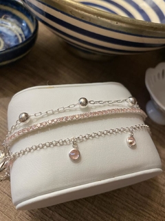 PULSEIRA PENDENTE ROSA - comprar online