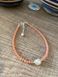 PULSEIRA DE CRISTAL COM PÉROLA BARROCA - comprar online