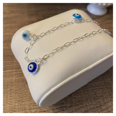 PULSEIRA OLHO GREGO TONS AZUIS