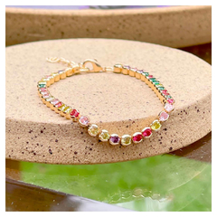 PULSEIRA RIVIERA CRISTAL RUBI