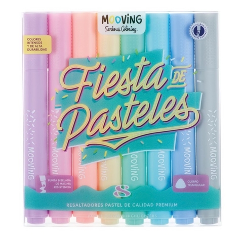 Resaltadores Pastel x 8 **Mooving**