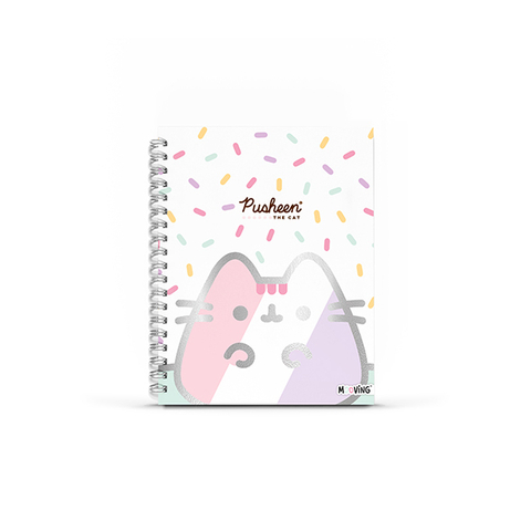 16x21 Tapa Dura Espiral “Pusheen”