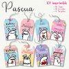 Kit Imprimible 16 Tags Felices Pascuas +4 Tarjetas