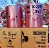 Taza Cerámica Rosa Perlada Cerdito Pato