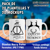 20 Plantillas Harry Potter + 20 Mockups para redes