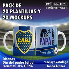 20 Plantillas Día del Padre Futbol + 20 Mockups para redes - comprar online