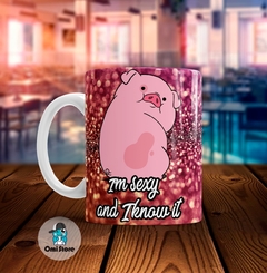Taza de Cerámica Cerdito Pato 008