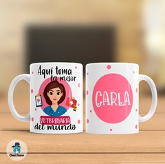 Taza de Cerámica Para Veterinaria C/Nombre