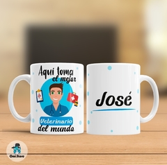 Taza de Cerámica Para Veterinario C/Nombre