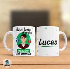 Taza de Cerámica Para Maestro C/Nombre