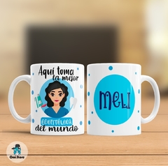 Taza de Cerámica Para Odontologa C/Nombre