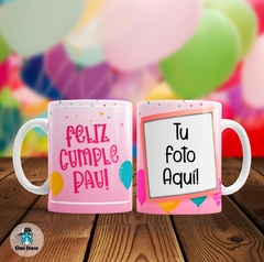 Taza de Cerámica Feliz CumpleaÏos C/Nombre y Foto