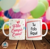 Taza de Cerámica Feliz Cumpleaños C/Nombre y Foto