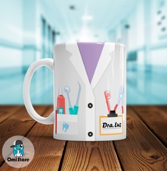 Taza de Cerámica Odontologa Con Nombre