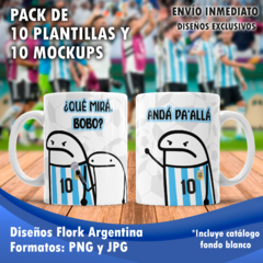 10 Plantillas Flork Mundial Argentina+ 10 Mockups