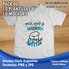 10 Plantillas Flork Mundial + 10 Mockups Remera