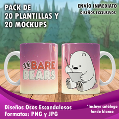 20 Plantillas Osos Escandalosos + 20 Mockups para redes
