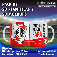20 Plantillas Fútbol Argentino + 20 Mockups para redes