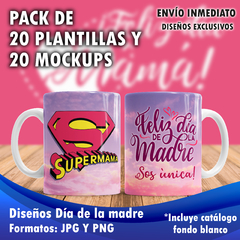 20 Plantillas Día de la Madre + 20 Mockups para redes