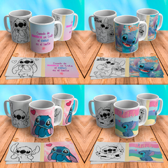 Imagen de 15 Plantillas Stitch para Colorear + 15 Mockups para redes