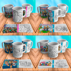 PACK 01 - 35 Plantillas Dia del Niño Para Colorear + 35 Mockups