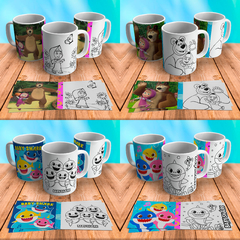 PACK 01 - 35 Plantillas Dia del Niño Para Colorear + 35 Mockups en internet