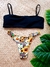 Conjunto top reto e calcinha asa delta semi fio P