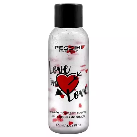Love In Love Óleo de Massagem com Cápsulas de Coração 60ml