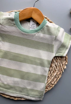 Remera Rayas Pistacho - Art. 1302 - comprar online