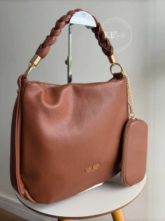 Bolsa Feminina Rosa Amora Alça Trançada Marrom na internet