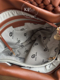 Bolsa Feminina Rosa Amora Alça Trançada Marrom - loja online