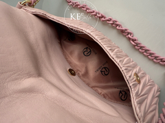 Bolsa Feminina Rosa Amora Baguete Franzida