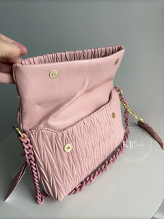 Bolsa Feminina Rosa Amora Baguete Franzida - loja online