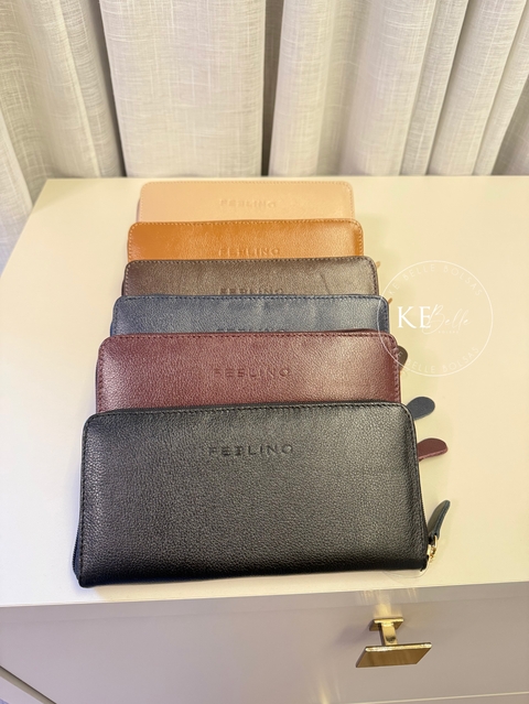 Carteira Feminina Couro Legítimo Grande - comprar online