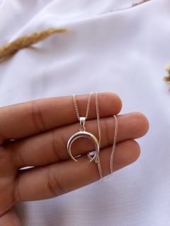 CADENA PLATA 925 | DIJE LUNA - Nogal Joyas Accesorios de Plata 925