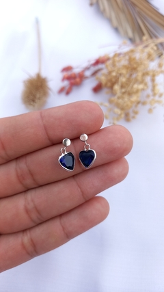 AROS PLATA 925 | CORAZONES AZULES