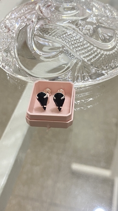 ABRIDORES PLATA 925 | GOTA CUBIC NEGRO